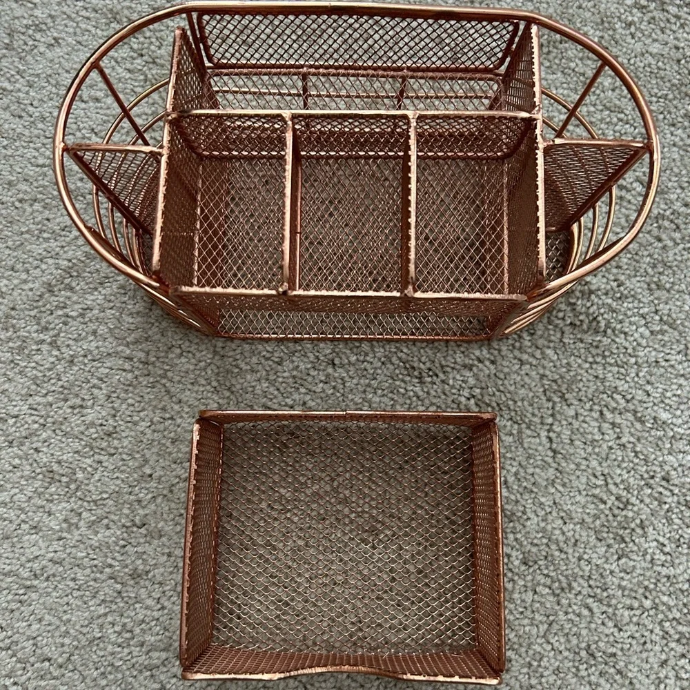 Copper Wire Mesh Organizer